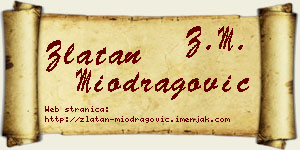 Zlatan Miodragović vizit kartica